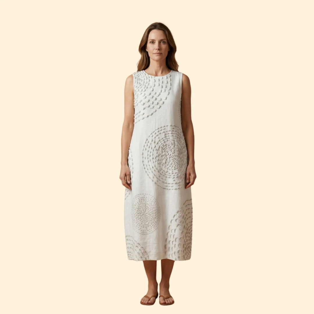 Women’s Midi Dress with Pattern - Image 2