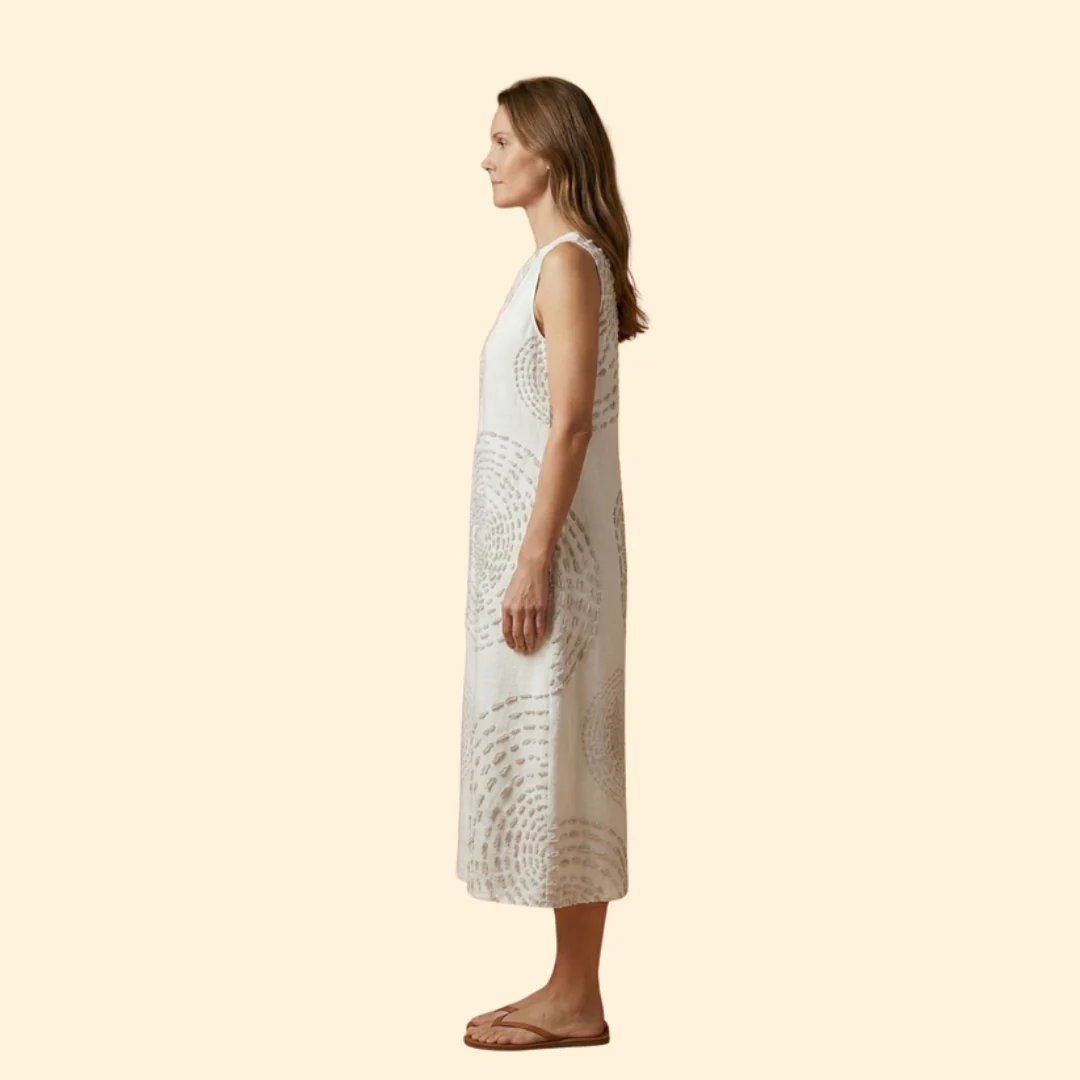 Women’s Midi Dress with Pattern - Image 3