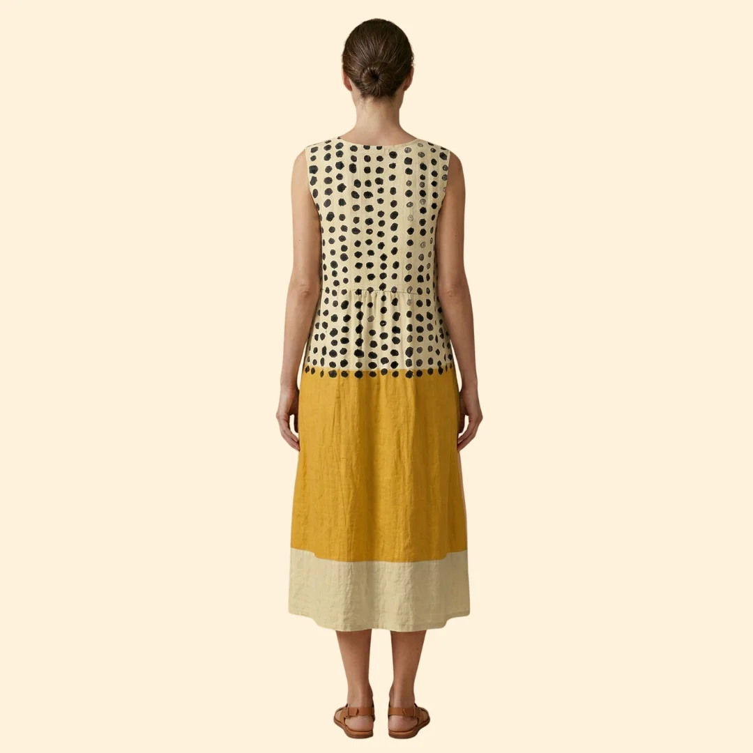Women’s Midi Dress with Polka Dot Pattern - Image 5