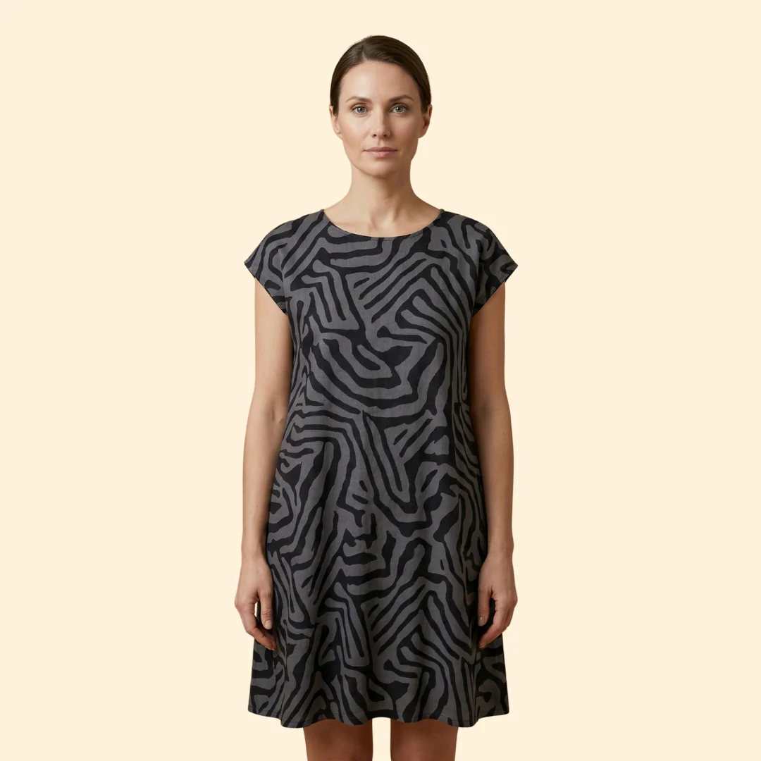 Women’s Midi Dress with Side Pockets - Image 2