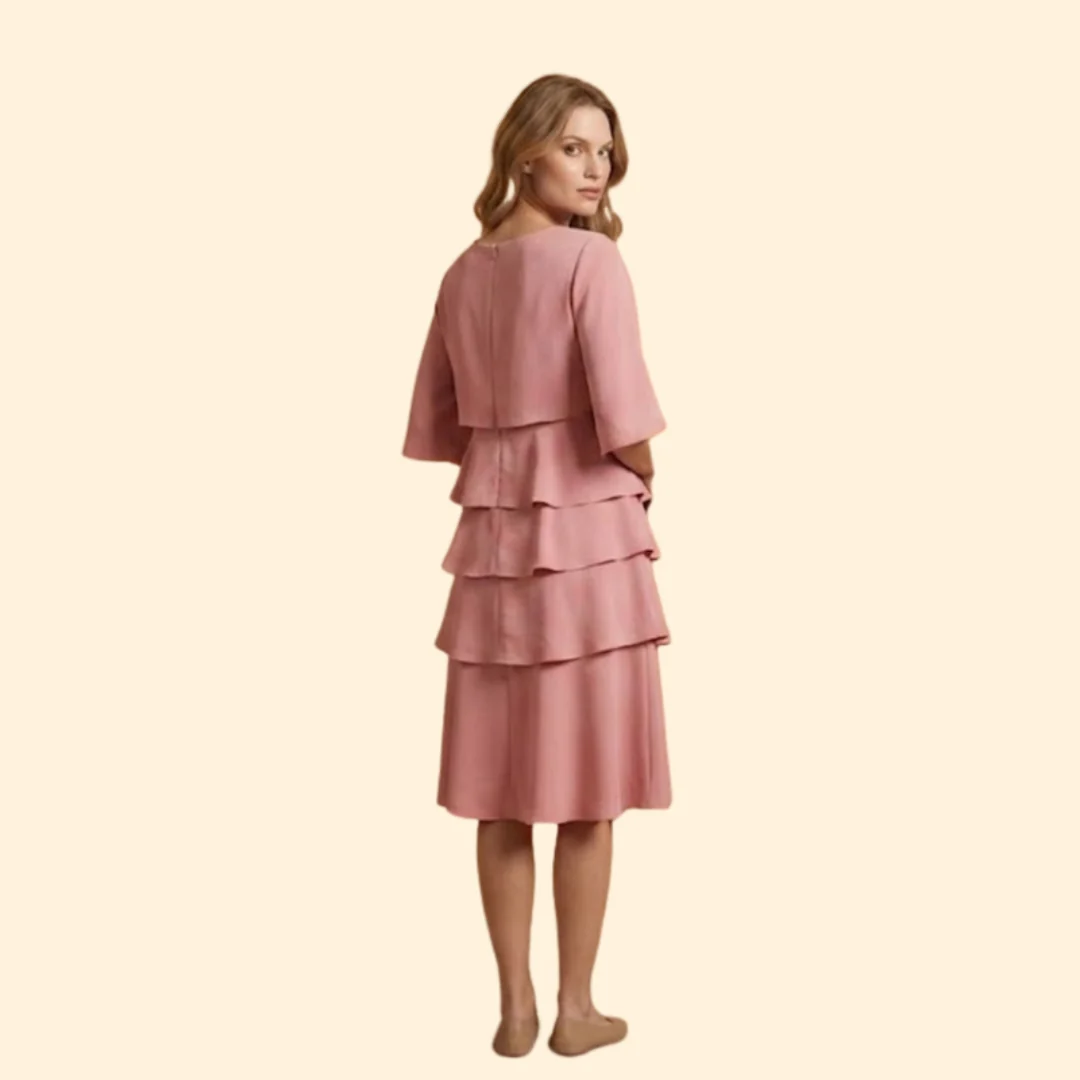Women’s Midi Dress with Tiered Ruffles - Image 5