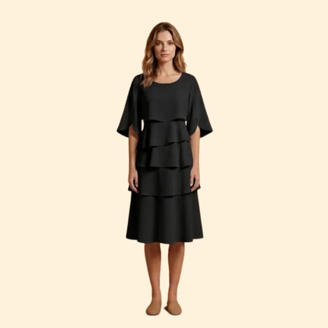 Women’s Midi Dress with Tiered Ruffles - Image 7