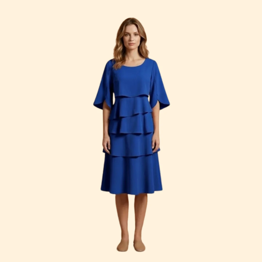 Women’s Midi Dress with Tiered Ruffles - Image 9