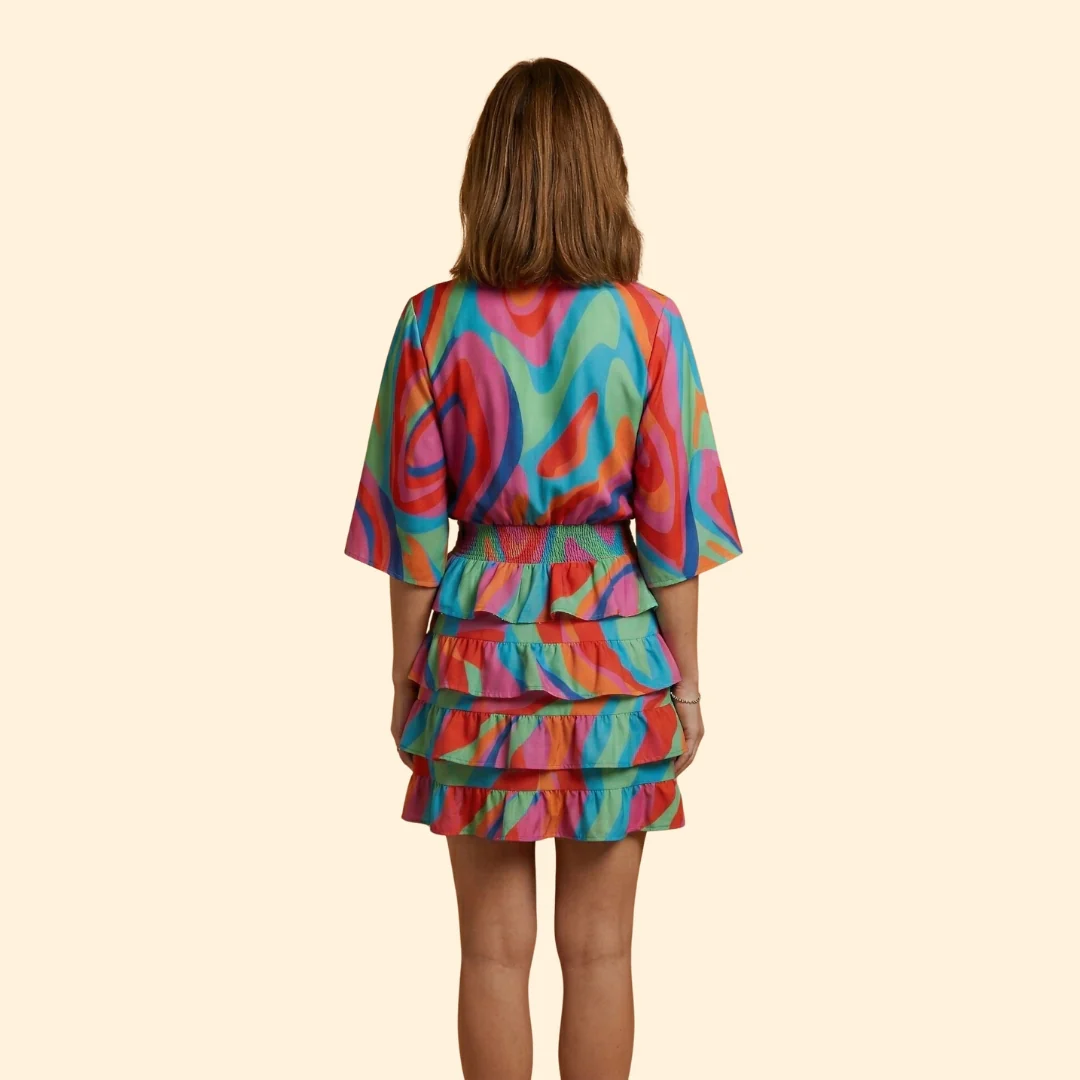 Women’s Mini Dress with Elastic Waistband - Image 5