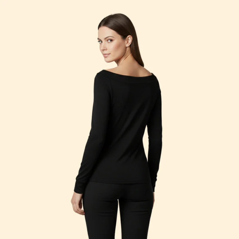 Women’s Off-Shoulder Blouse with Long Sleeves - Image 3