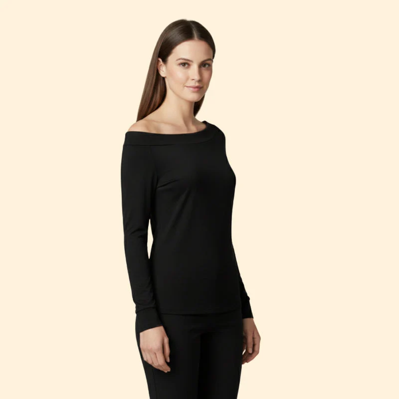 Women’s Off-Shoulder Blouse with Long Sleeves - Image 4