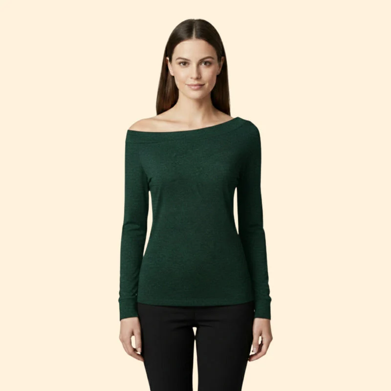 Women’s Off-Shoulder Blouse with Long Sleeves - Image 6