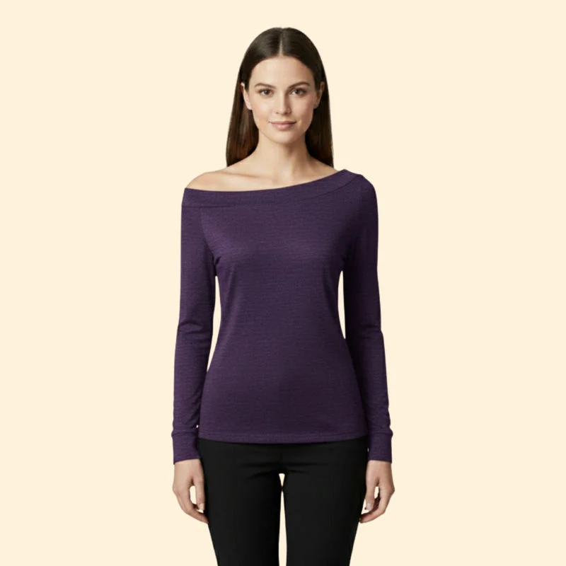 Women’s Off-Shoulder Blouse with Long Sleeves - Image 9