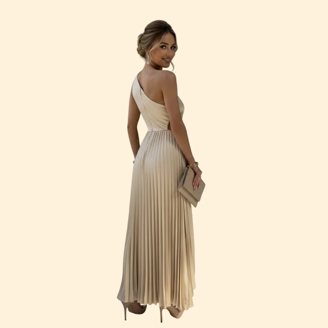 Women’s One-Shoulder Dress with 3D Flower - Image 5