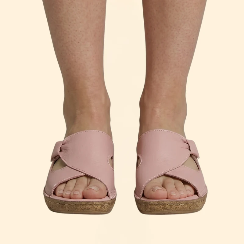 Women's Open Toe Sandals with Contrast Stitching - Image 8