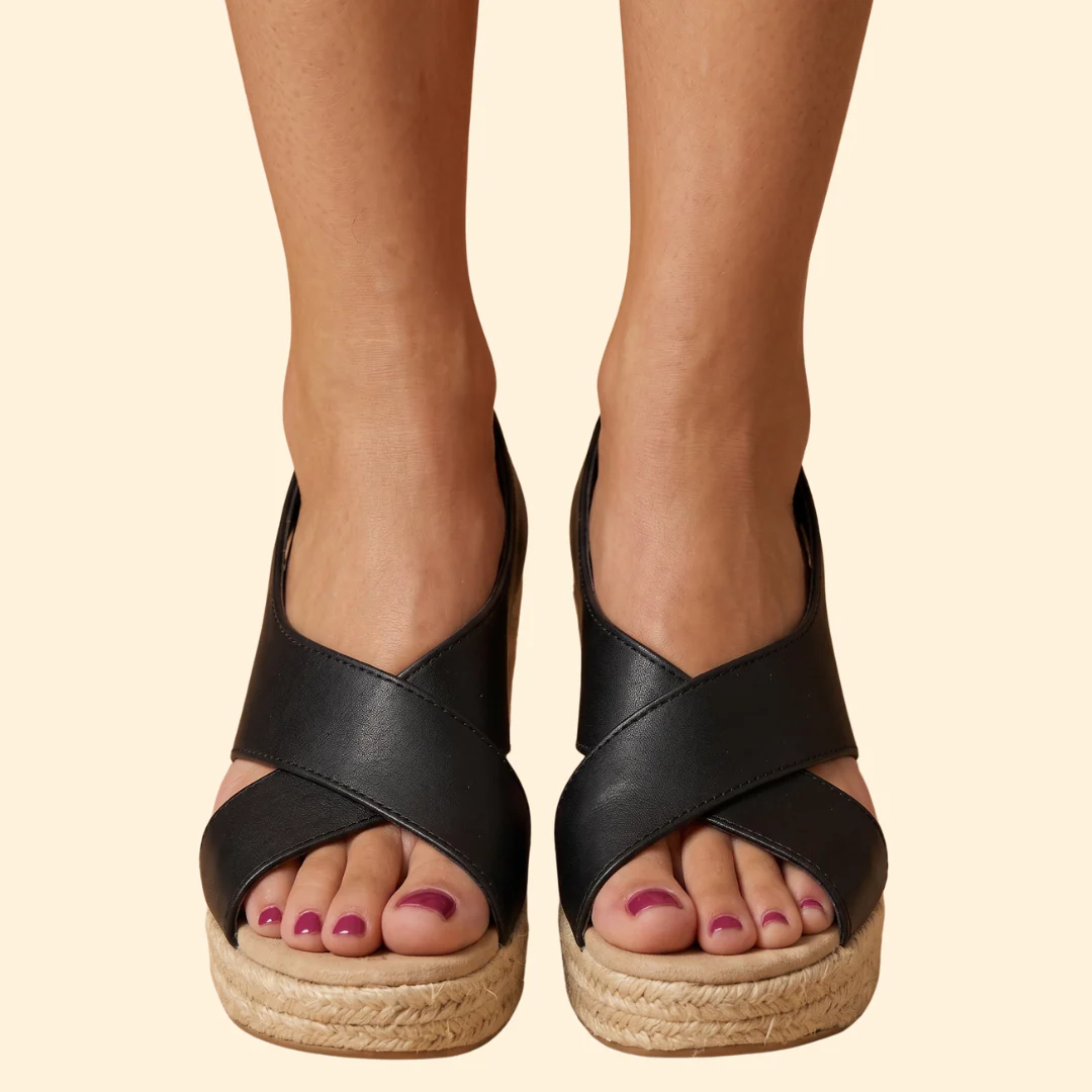Women's Open Toe Sandals with Espadrille - Image 3