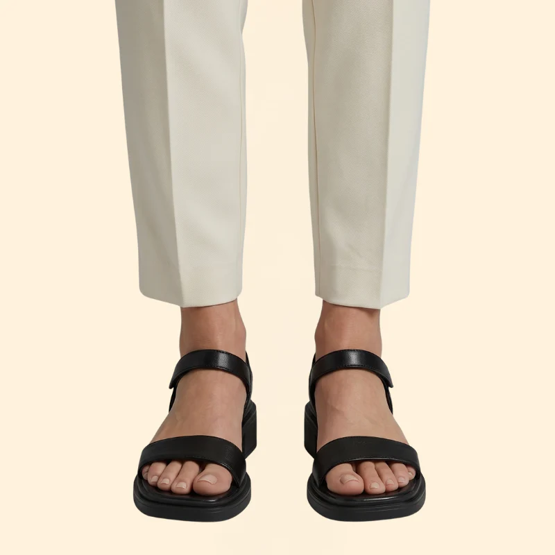 Women's Open Toe Sandals with Low Heel - Image 3