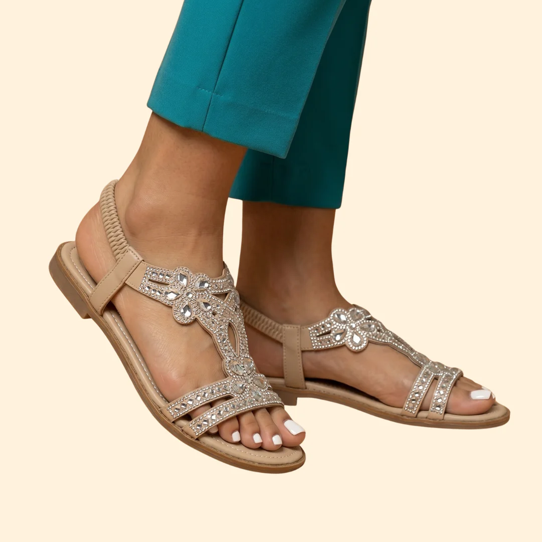 Women's Orthopedic Sandals with Crystals - Image 10