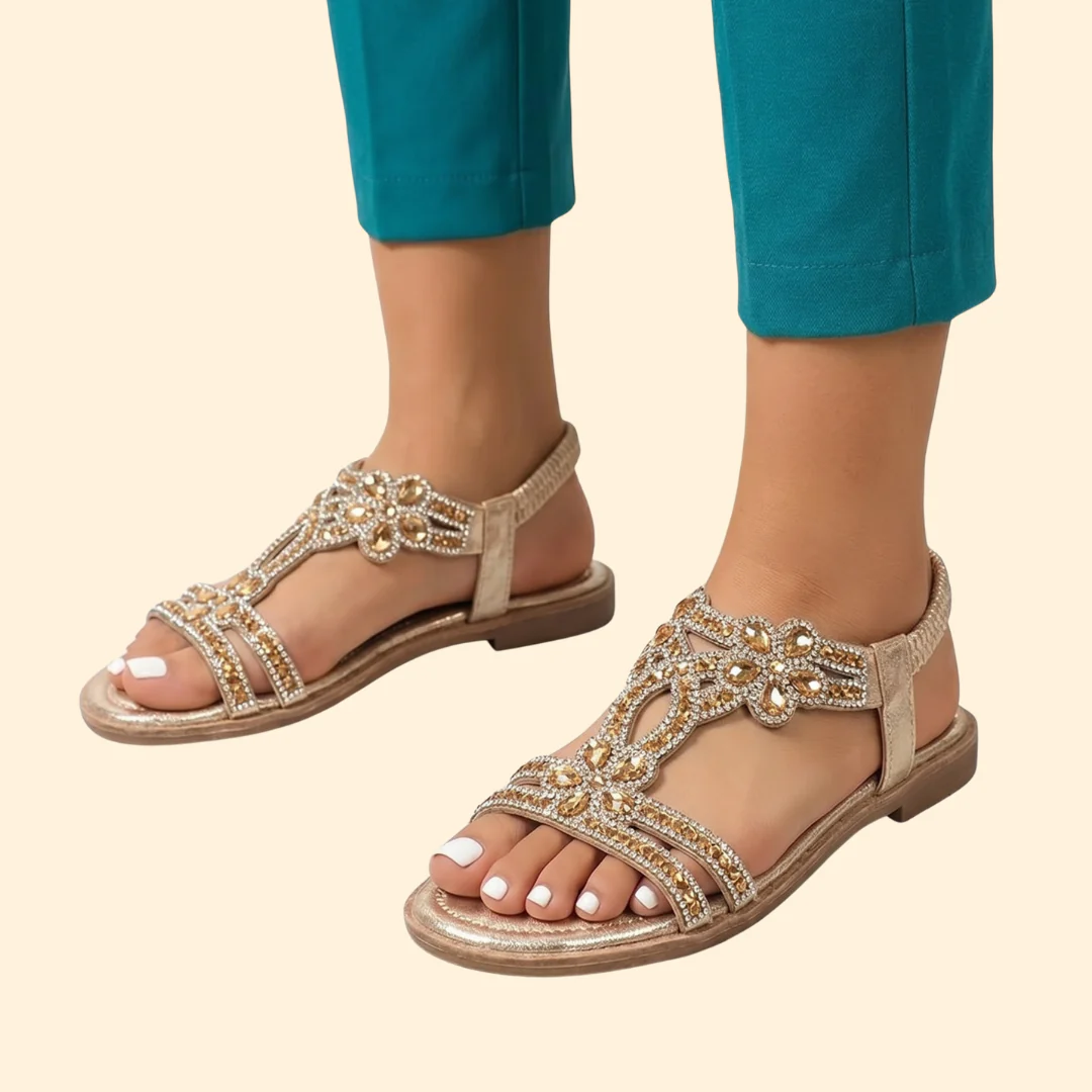 Women's Orthopedic Sandals with Crystals - Image 11