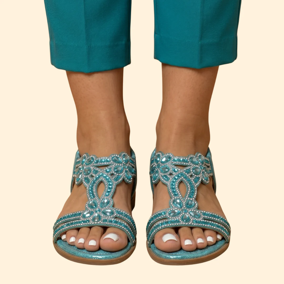Women's Orthopedic Sandals with Crystals - Image 5