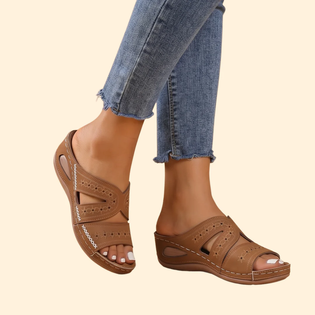 Women's Orthopedic Sandals with Embroidery - Image 3