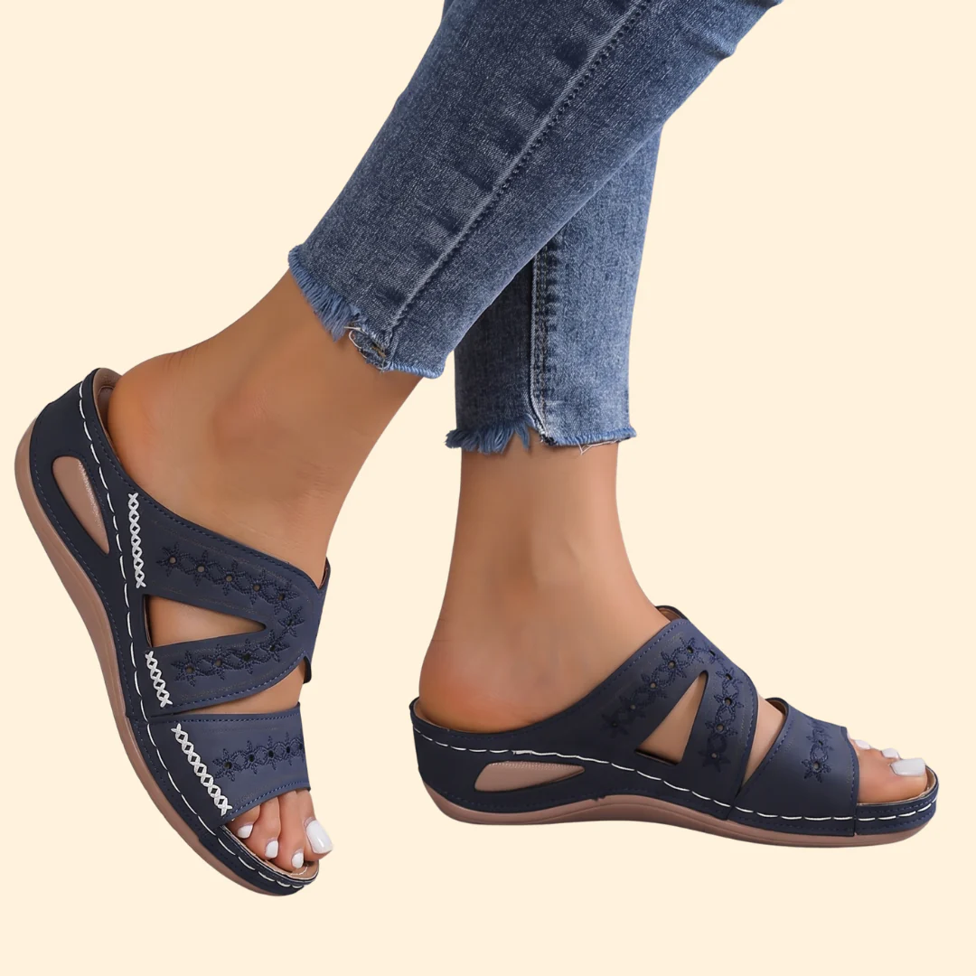 Women's Orthopedic Sandals with Embroidery - Image 6