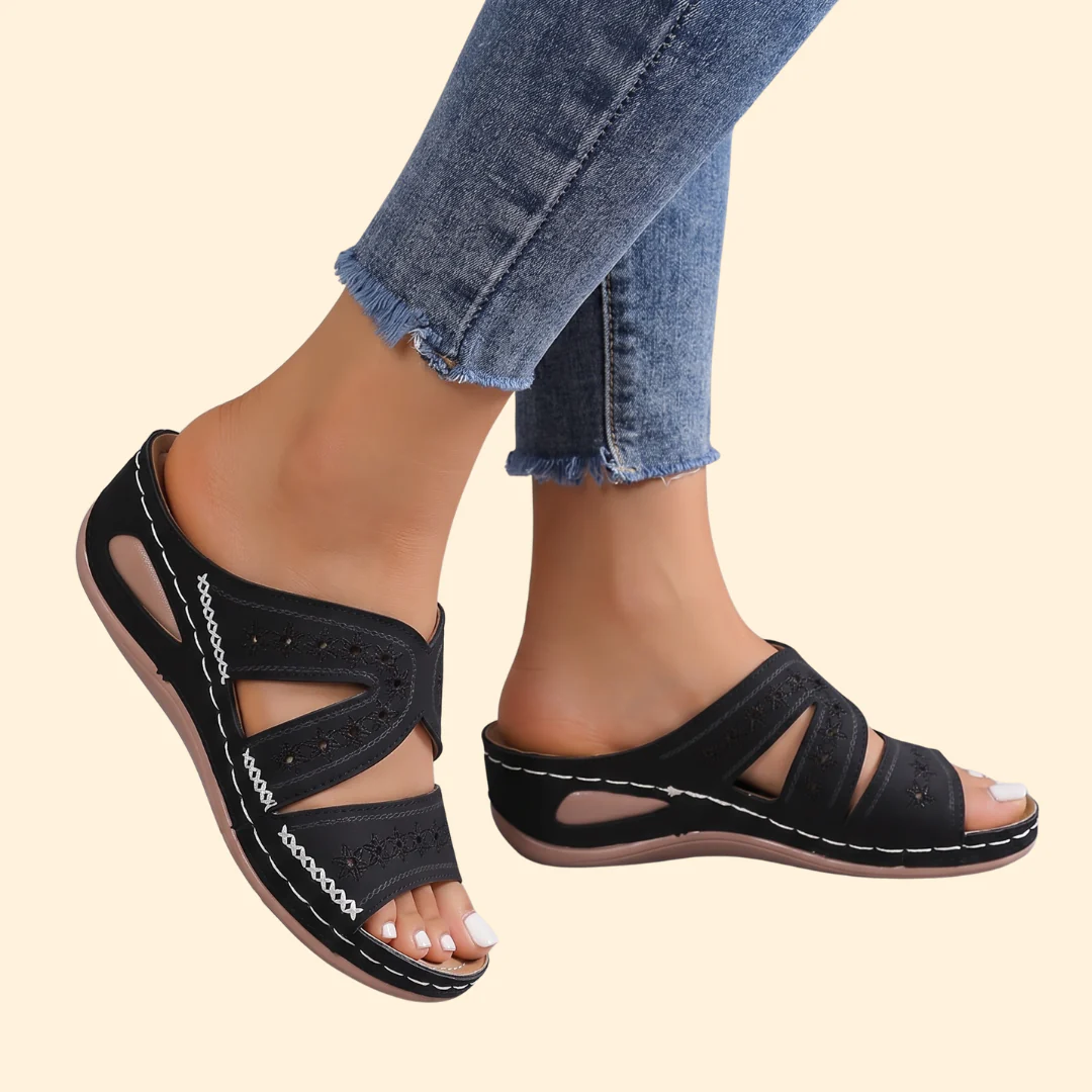 Women's Orthopedic Sandals with Embroidery - Image 7