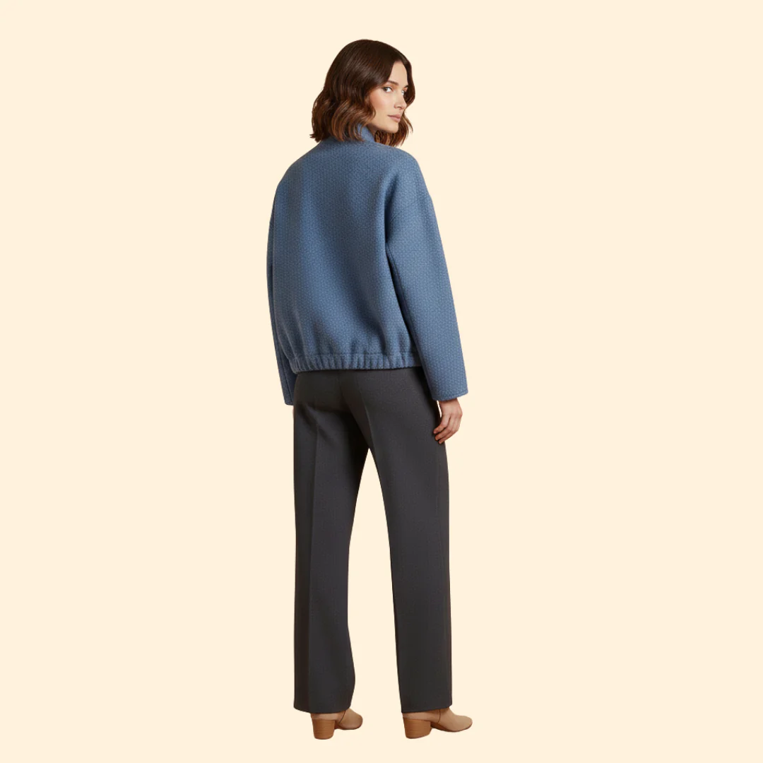 Women’s Oversized Bomber Jacket with Side Slip Pockets - Image 4
