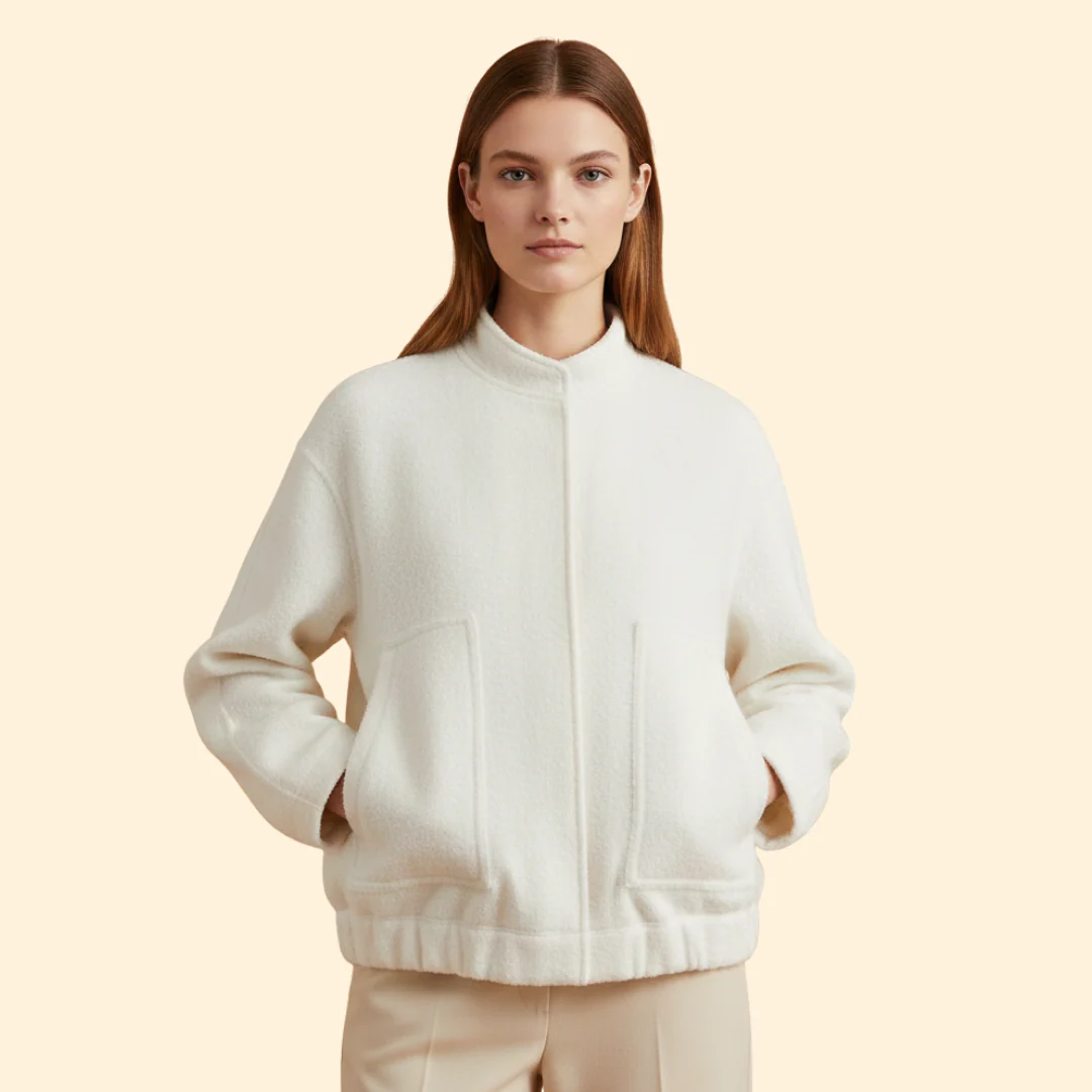 Women’s Oversized Bomber Jacket with Side Slip Pockets - Image 7