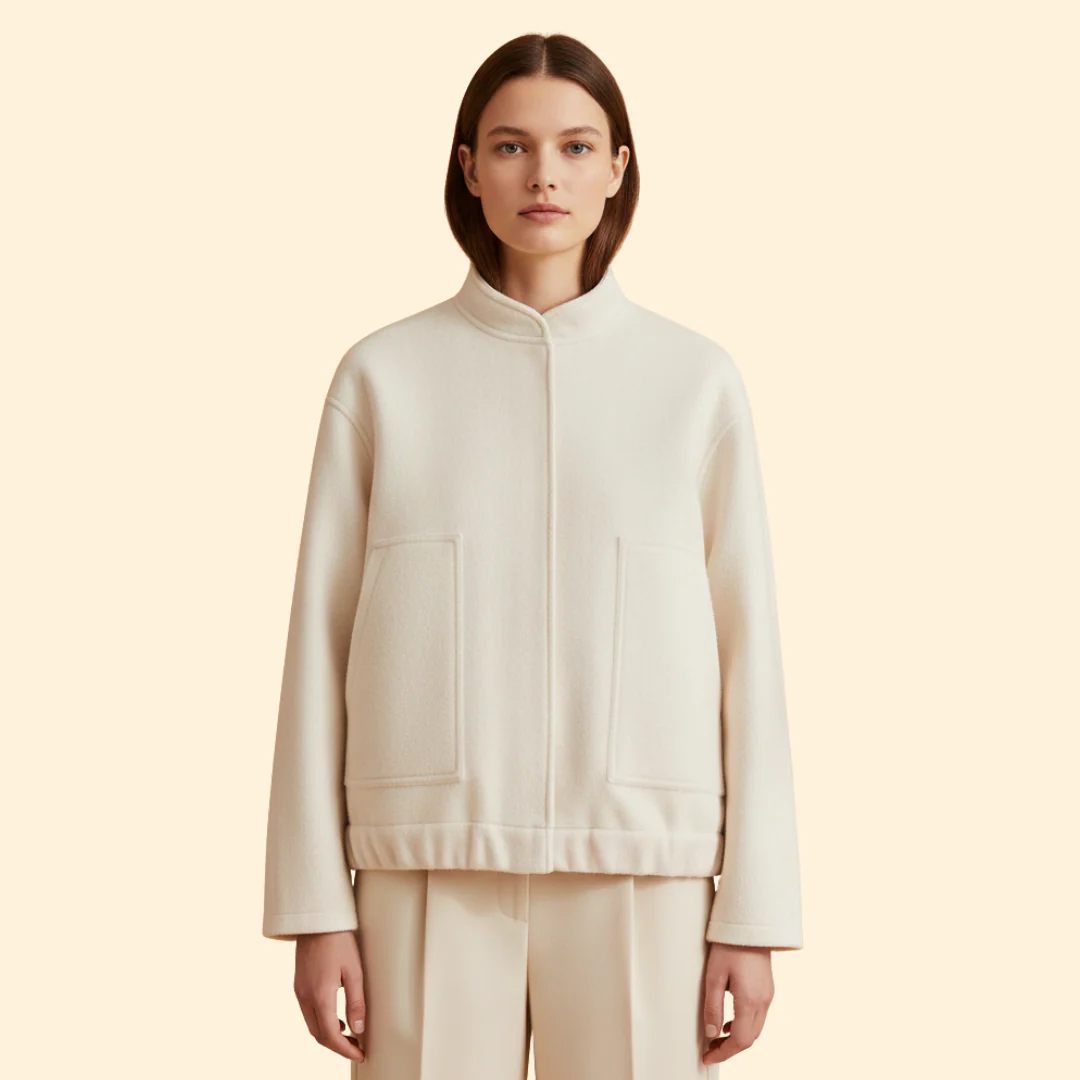 Women’s Oversized Bomber Jacket with Side Slip Pockets - Image 9