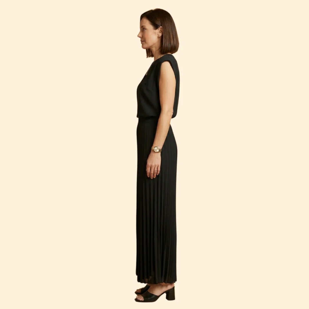 Women’s Pant Set with Padded Shoulder Top - Image 3