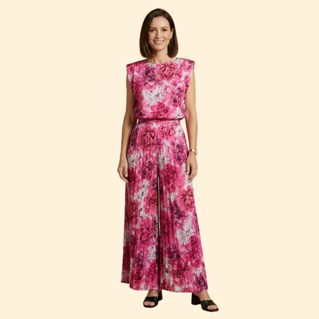 Women’s Pant Set with Padded Shoulder Top - Image 8