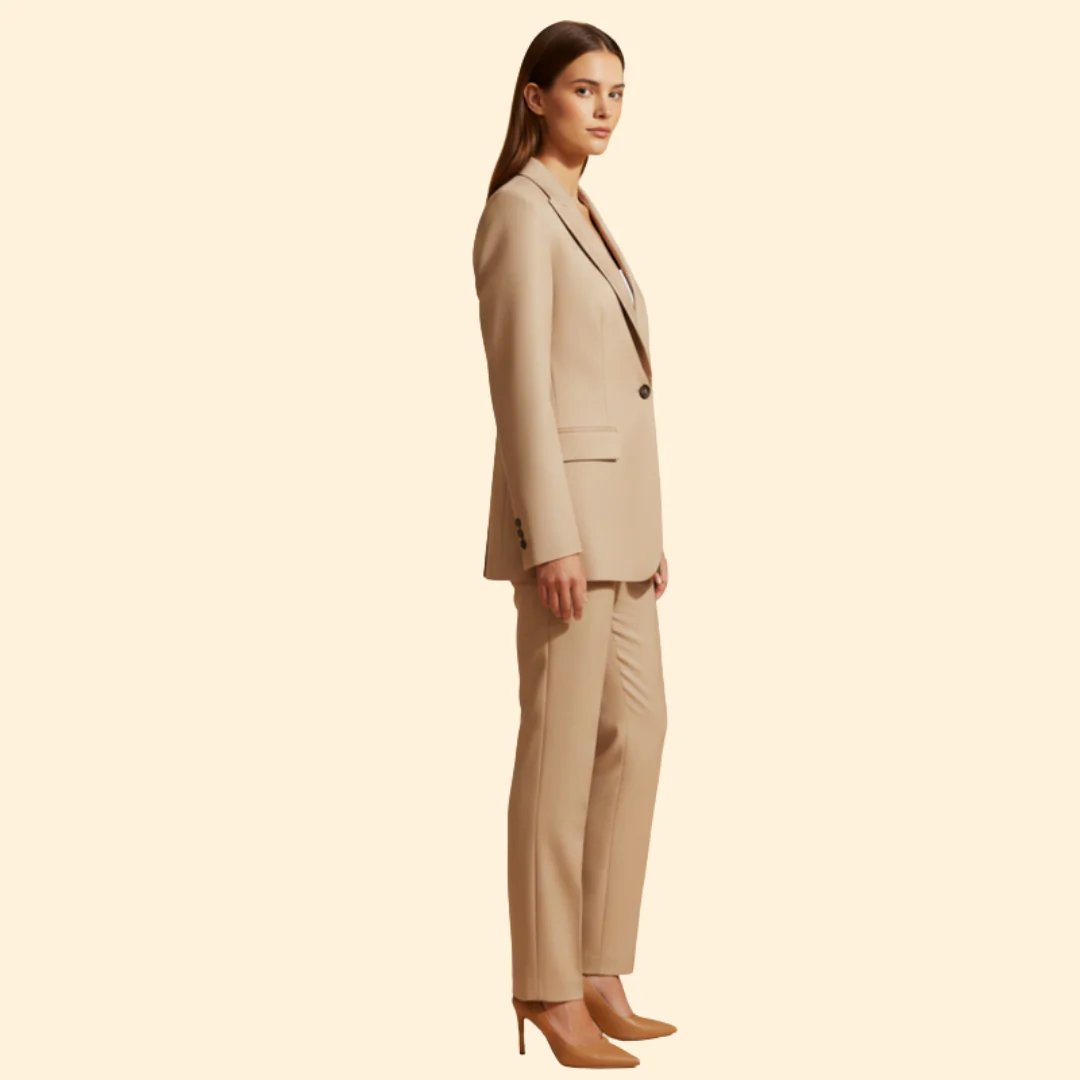 Women’s Pantsuit Set with Notched Lapels - Image 3