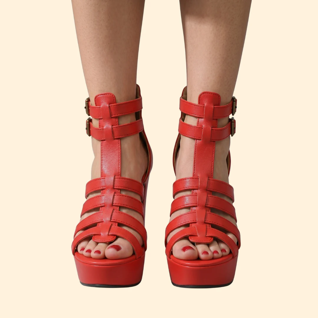 Women's Platform High-Heel with Straps - Image 3