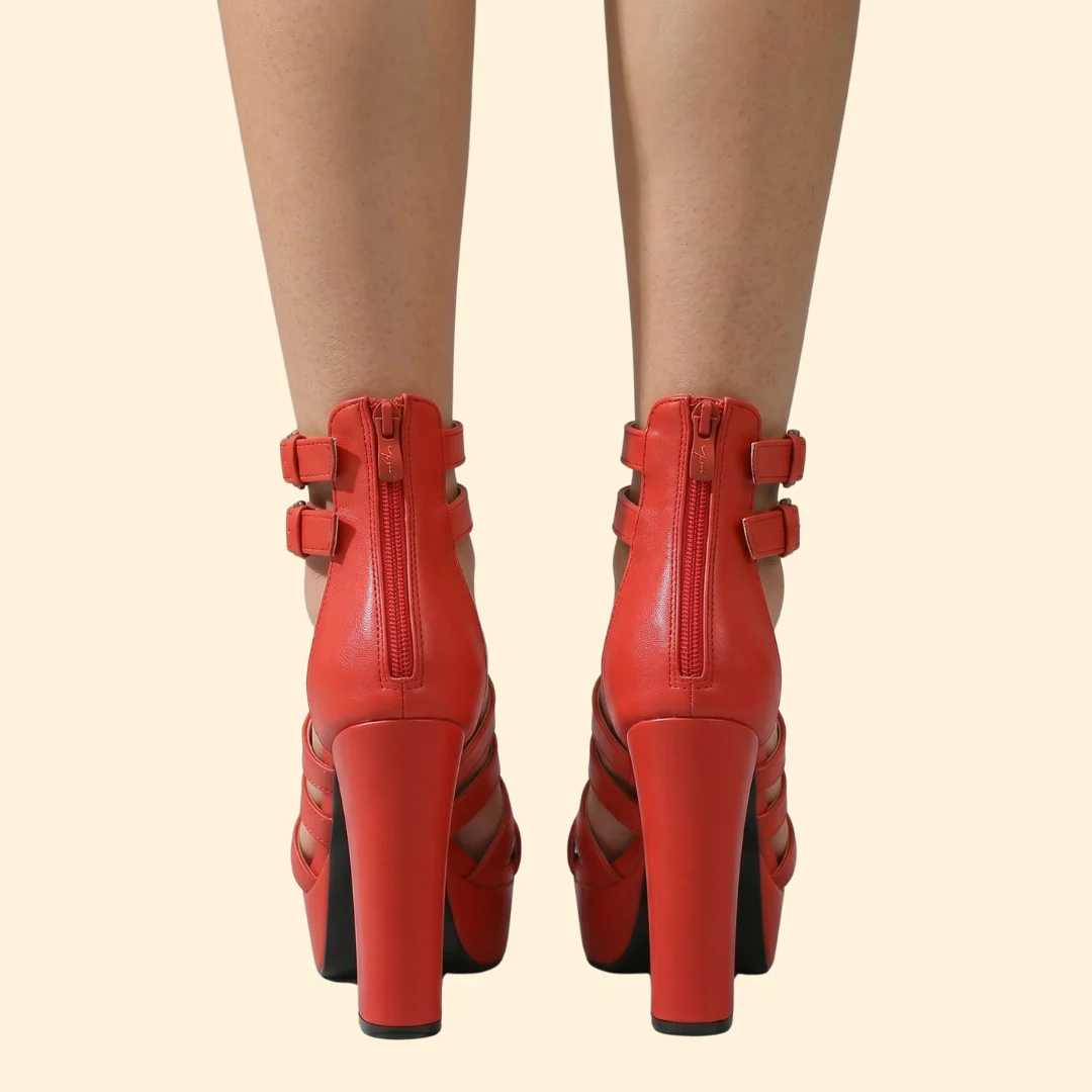 Women's Platform High-Heel with Straps - Image 6