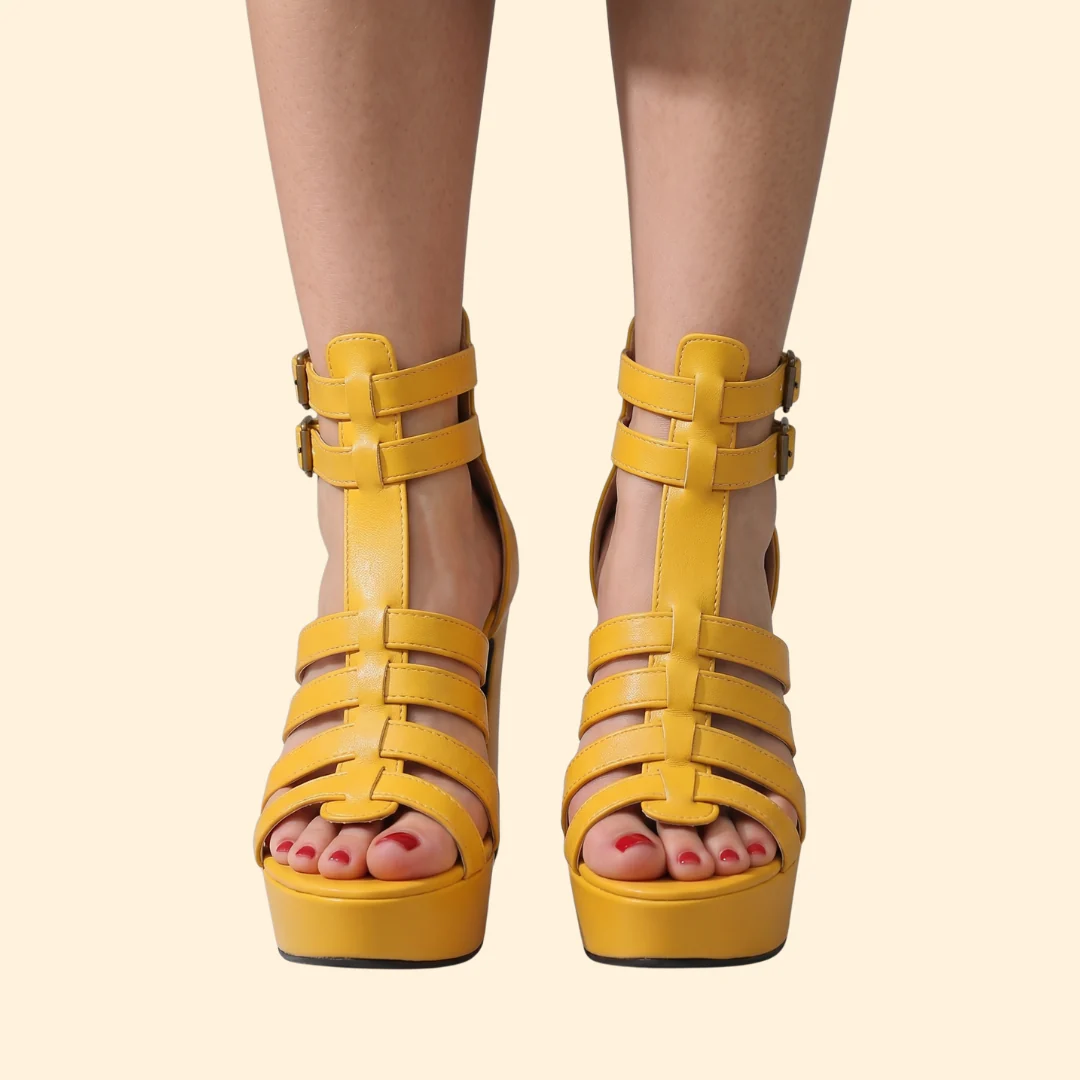 Women's Platform High-Heel with Straps - Image 9