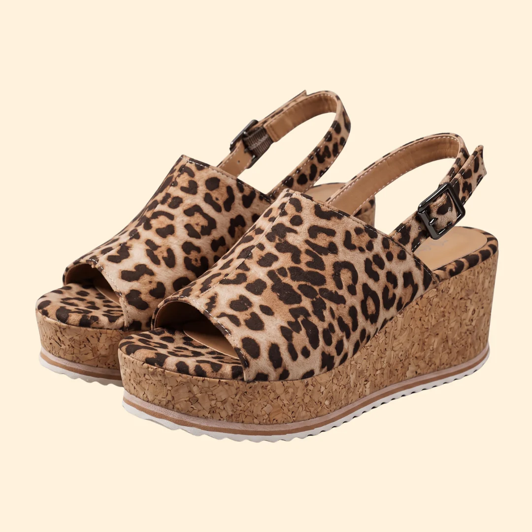 Women's Platform Sandals with Buckle