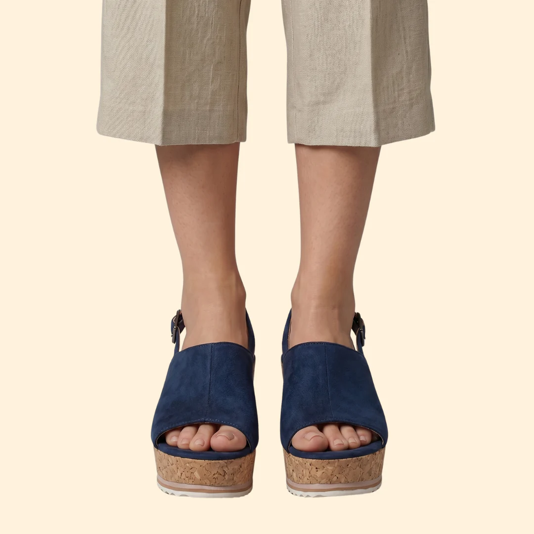Women's Platform Sandals with Buckle - Image 6