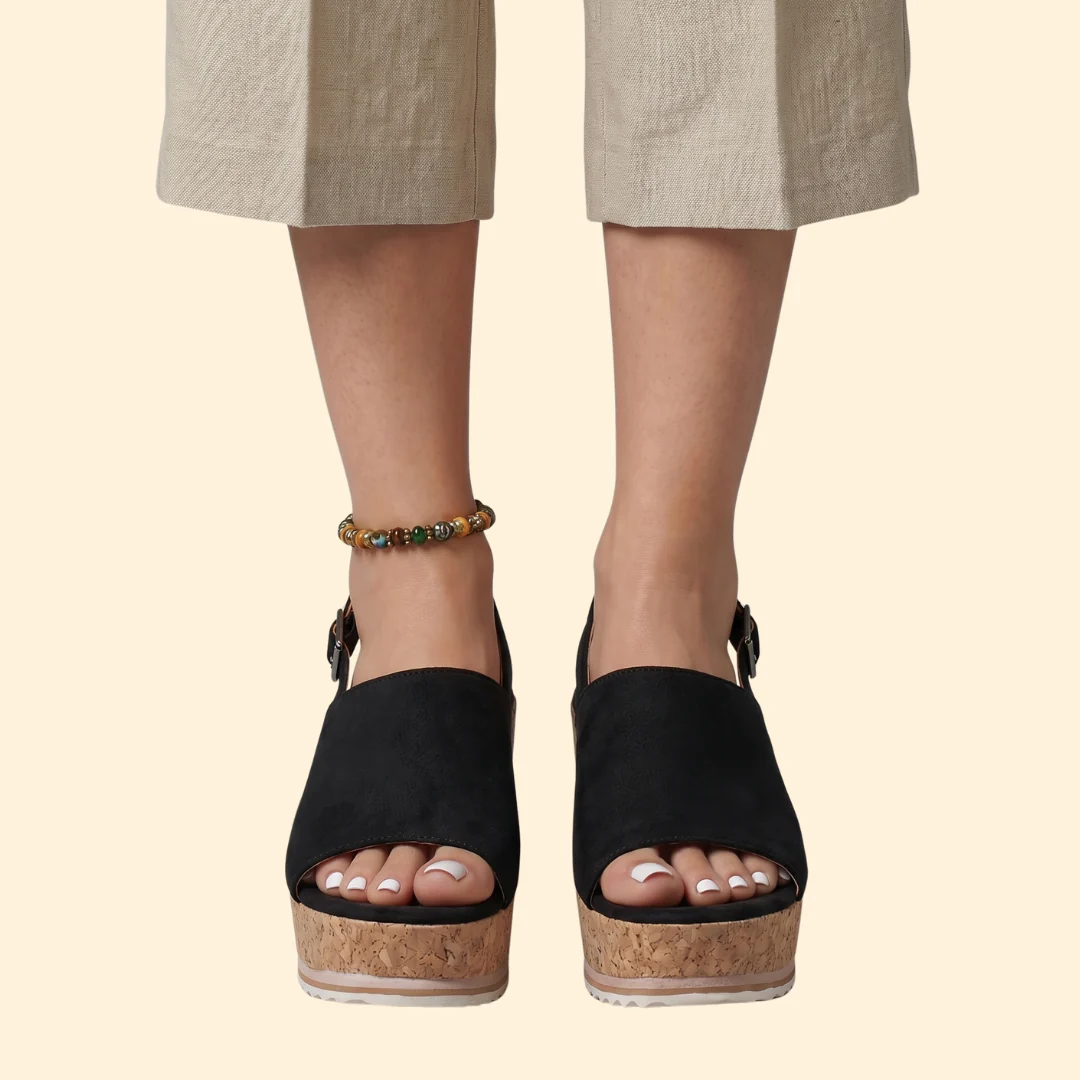 Women's Platform Sandals with Buckle - Image 7