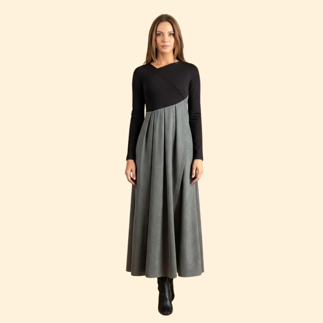 Women's Pleated A-Line Dress - Image 2