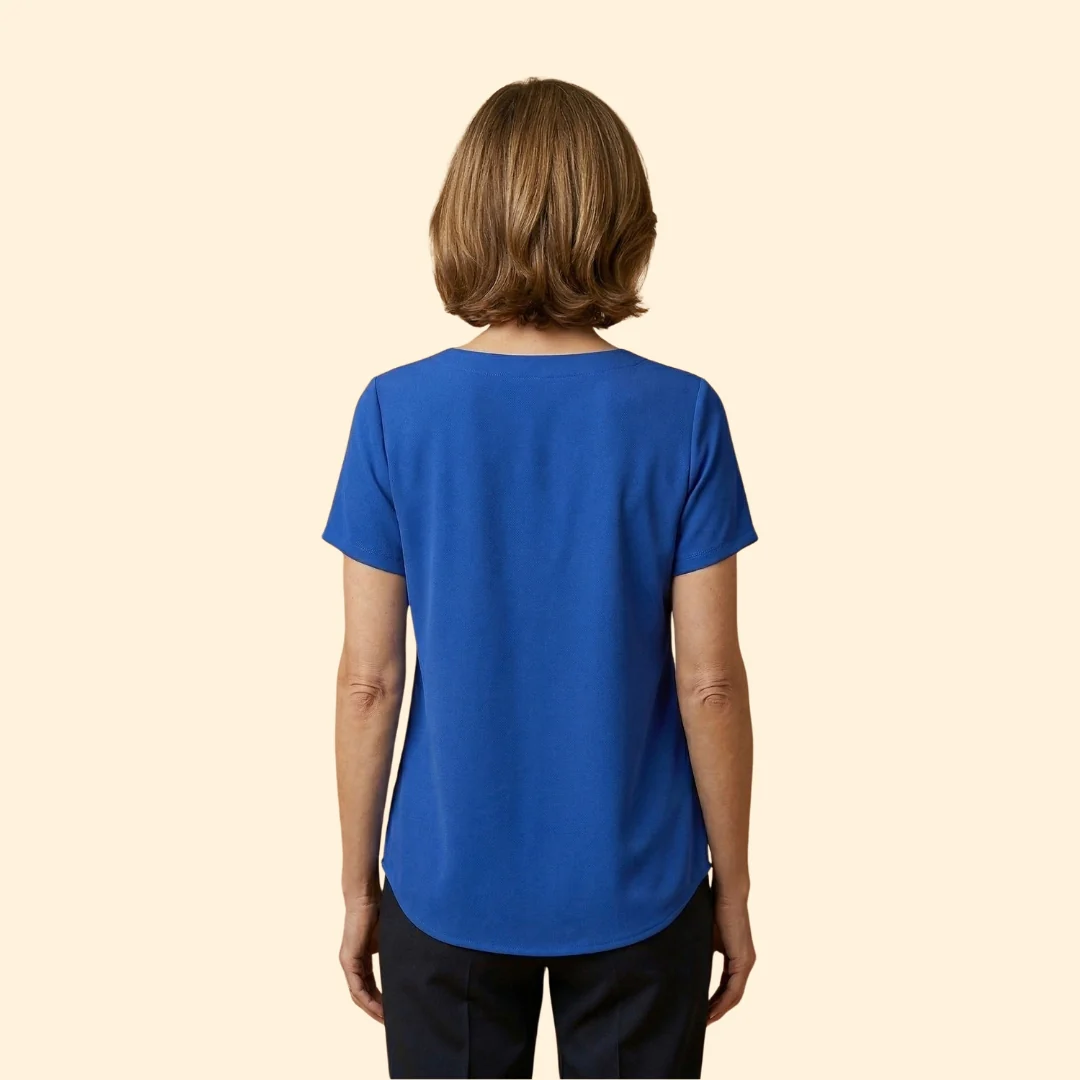 Women's Pleated Blouse Short Sleeve - Image 5
