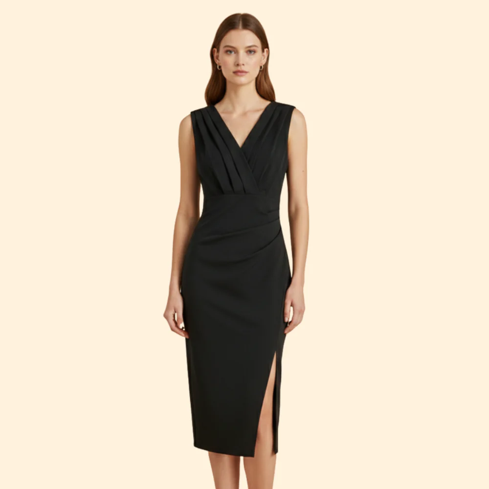 Women’s Pleated Evening Dress - Image 9