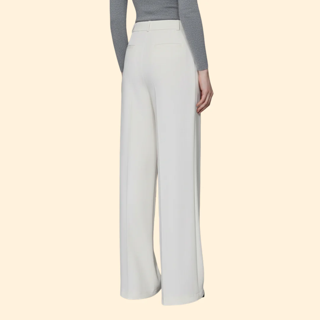 Women’s Pleated Pants with Wide Leg - Image 4