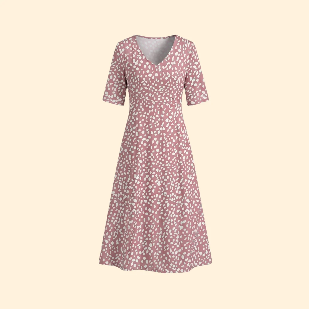 Women's Polka Dot Midi Dress