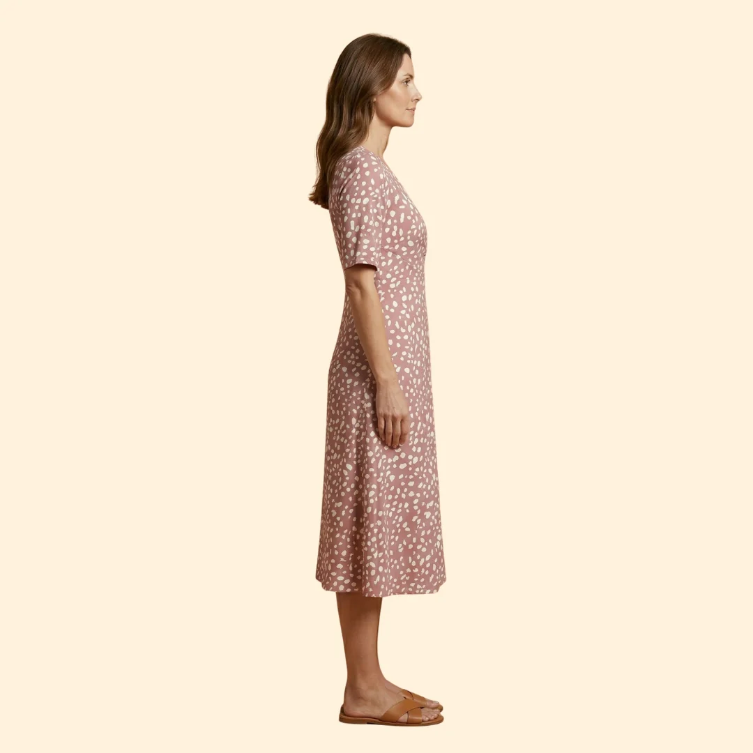Women's Polka Dot Midi Dress - Image 3
