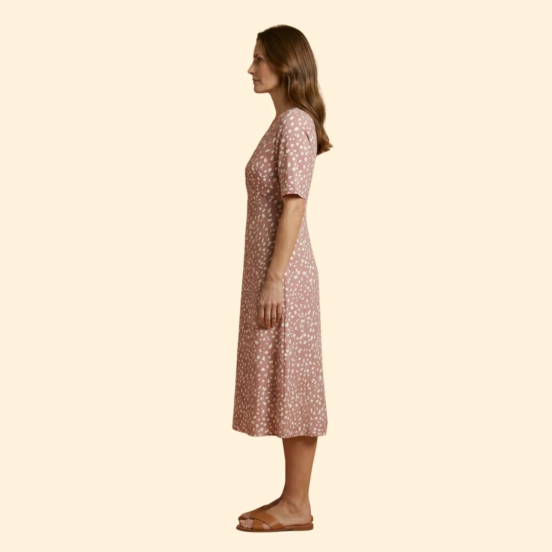 Women's Polka Dot Midi Dress - Image 4