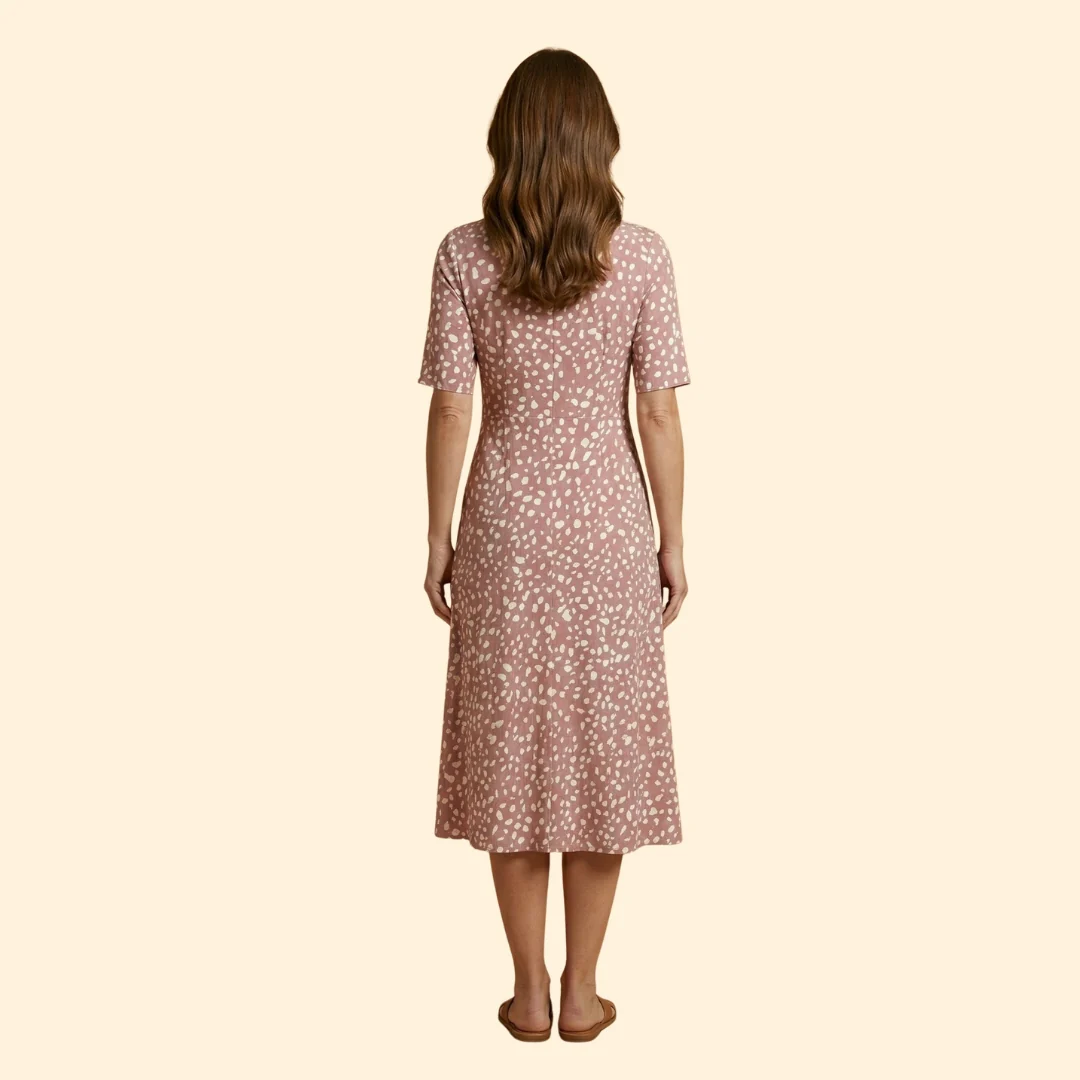 Women's Polka Dot Midi Dress - Image 5