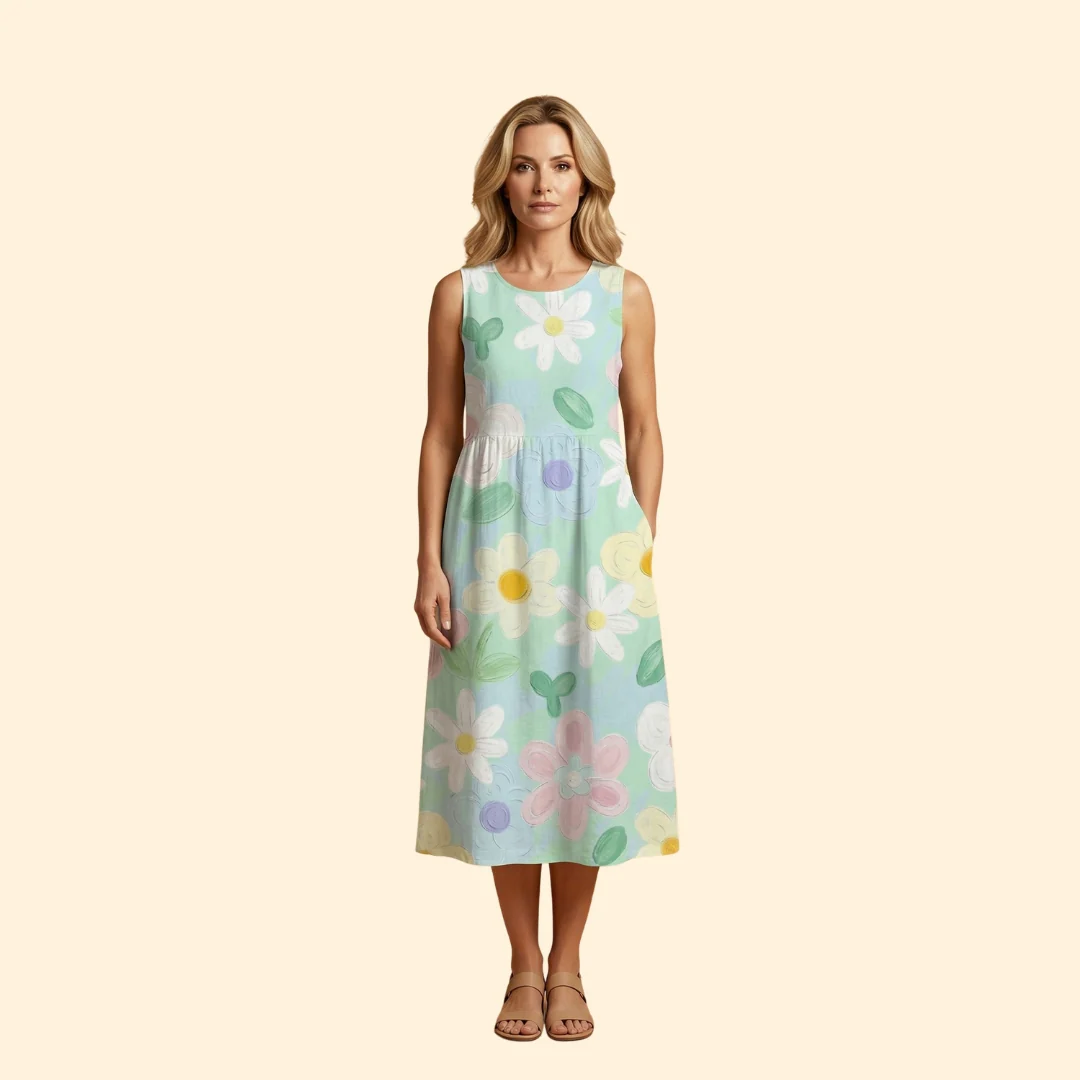 Women's Printed Midi Dress - Image 2