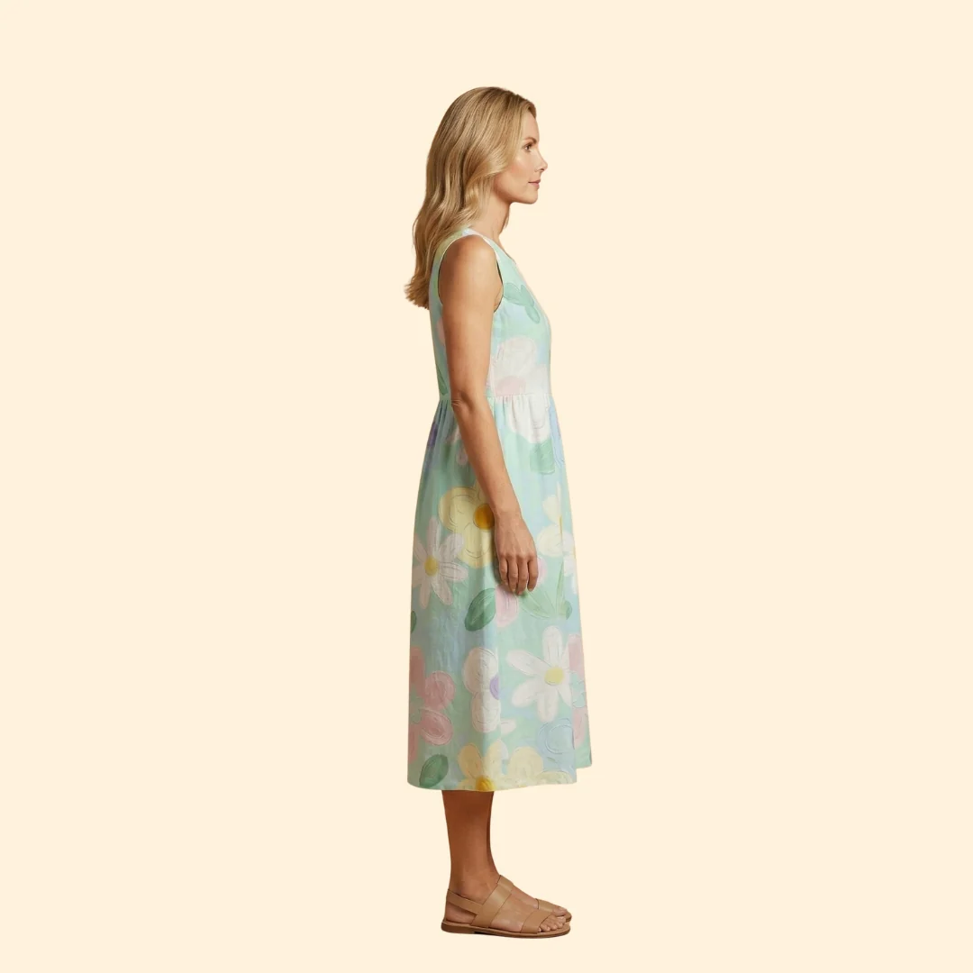Women's Printed Midi Dress - Image 3