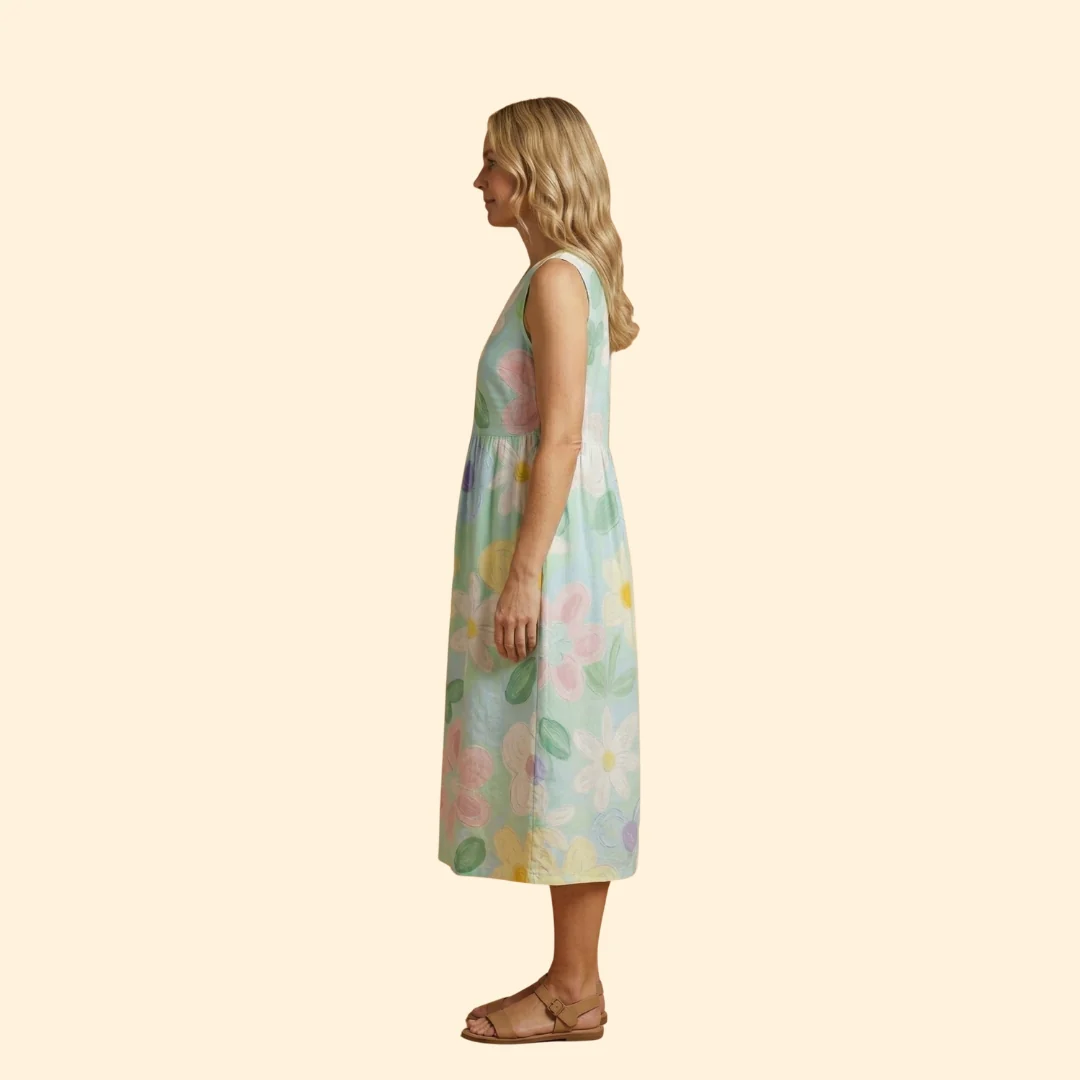 Women's Printed Midi Dress - Image 4