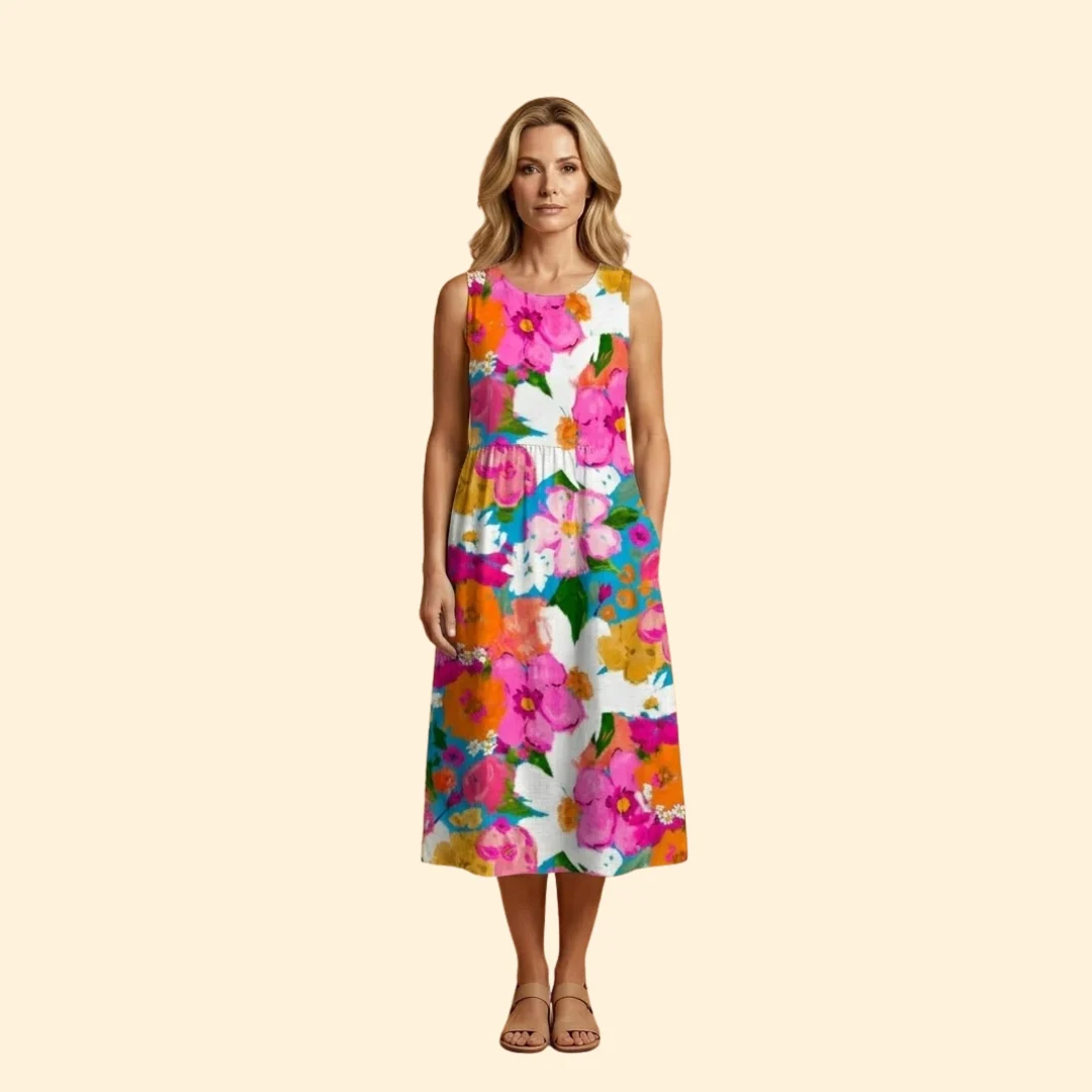 Women's Printed Midi Dress - Image 6