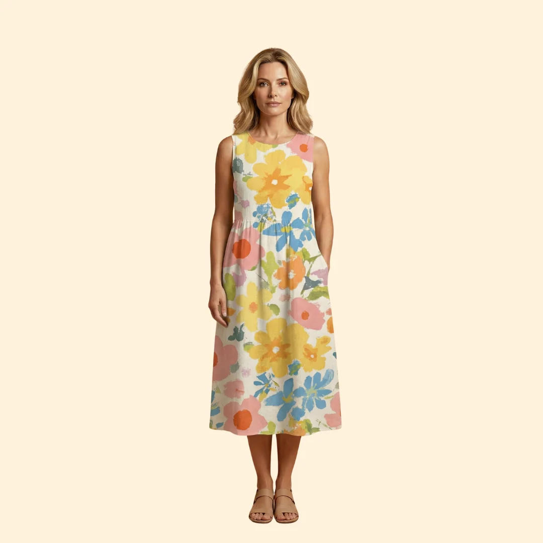 Women's Printed Midi Dress - Image 7