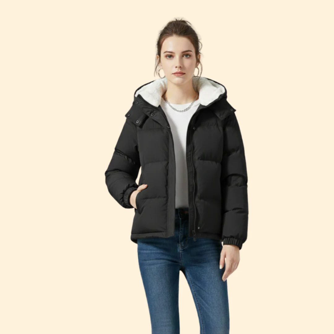 Women’s Puffer Jacket with Front Zipper - Image 6
