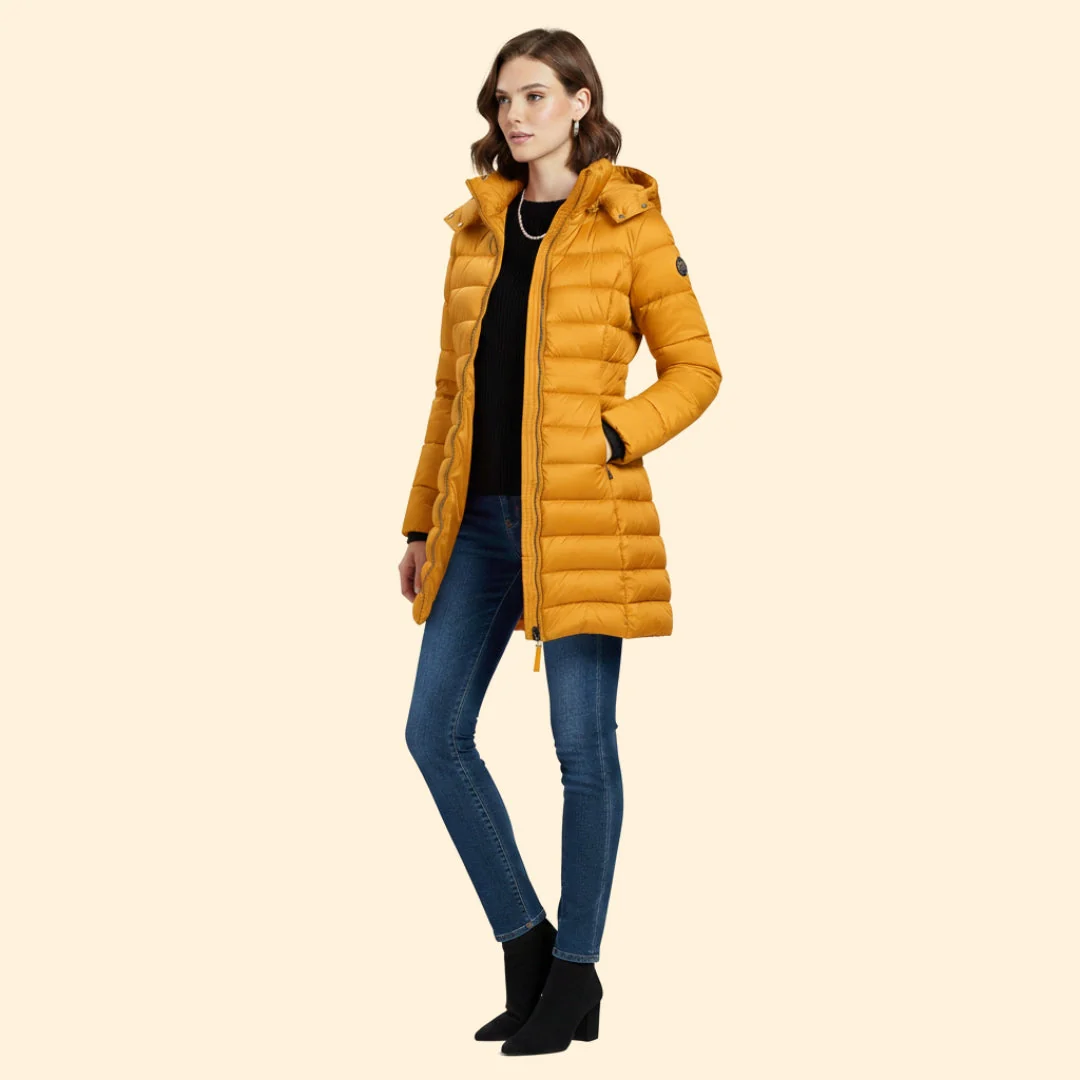 Women’s Quilted Coat with Long Length - Image 10