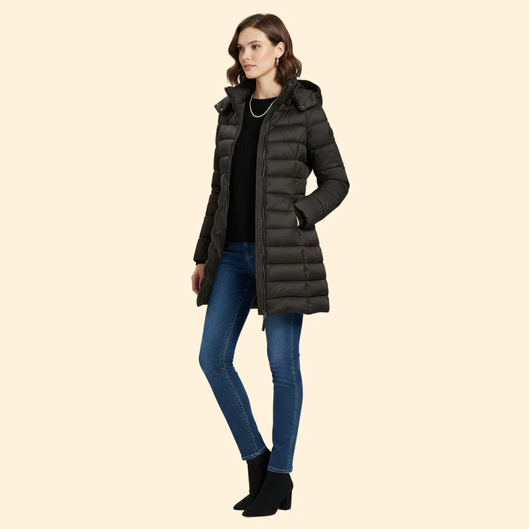 Women’s Quilted Coat with Long Length - Image 5